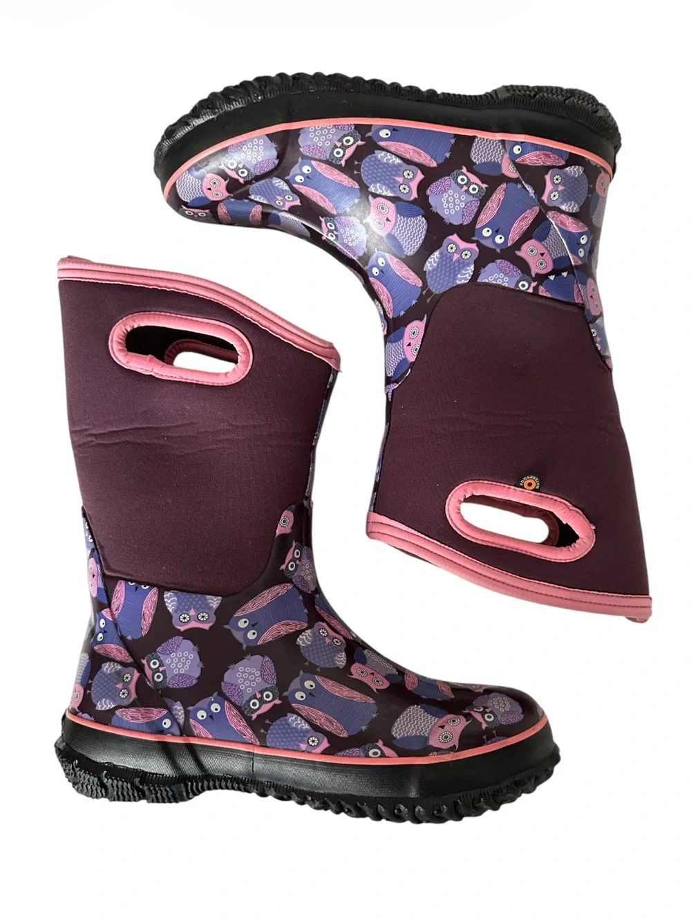 Bogs Classic Owl Waterproof Rain Boots Kids Size 6 Neoprene Insulated